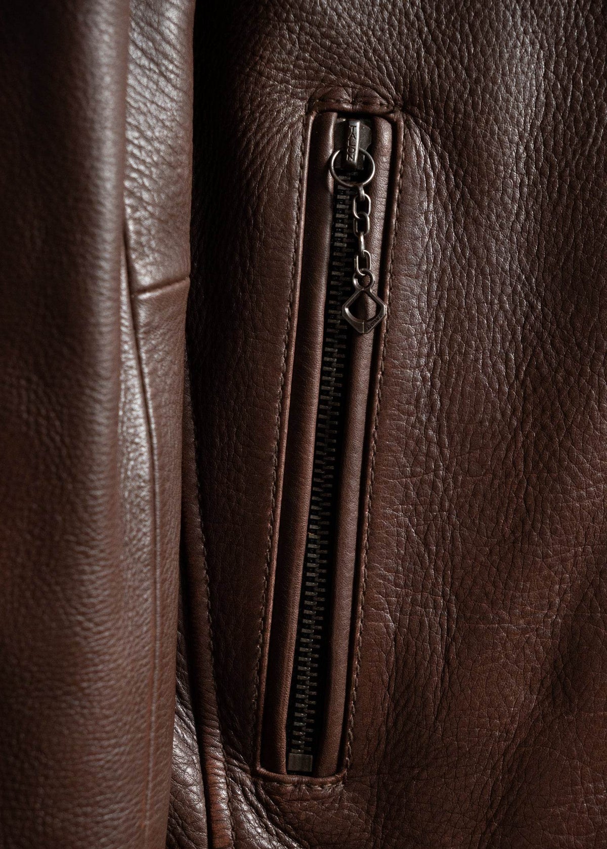 Bryce Cow Leather Jacket - Iron & Resin