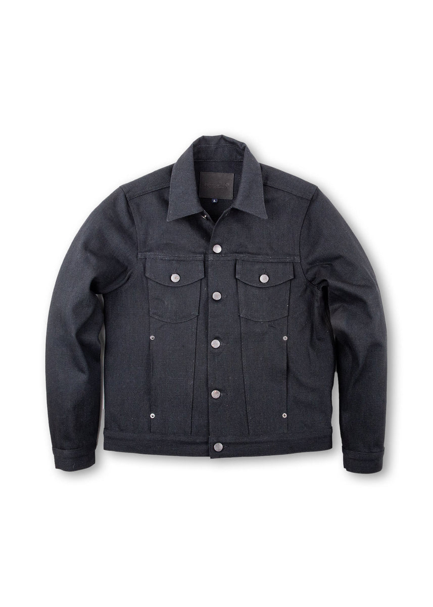 Freenote CD-1 17 Oz. Black Denim Jacket – Iron & Resin