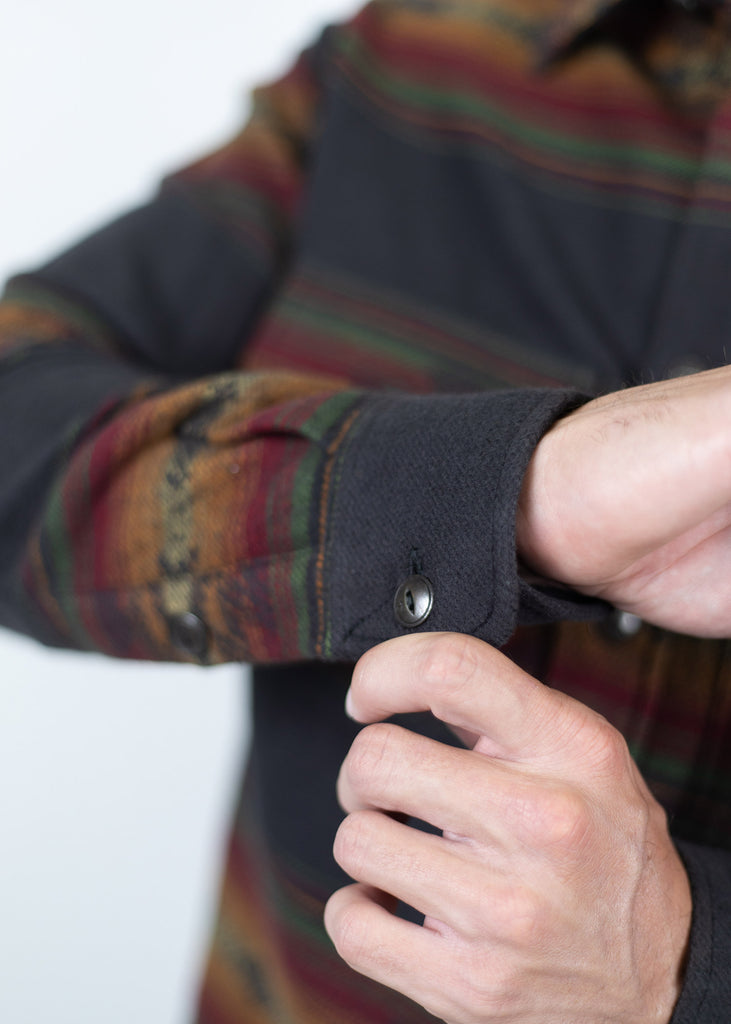 Iron & Resin Klamath Flannel Shirt - Jacquard Flannel Cuff Detail