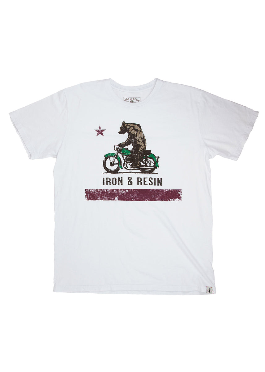 Moto Bear Tee Iron & Resin
