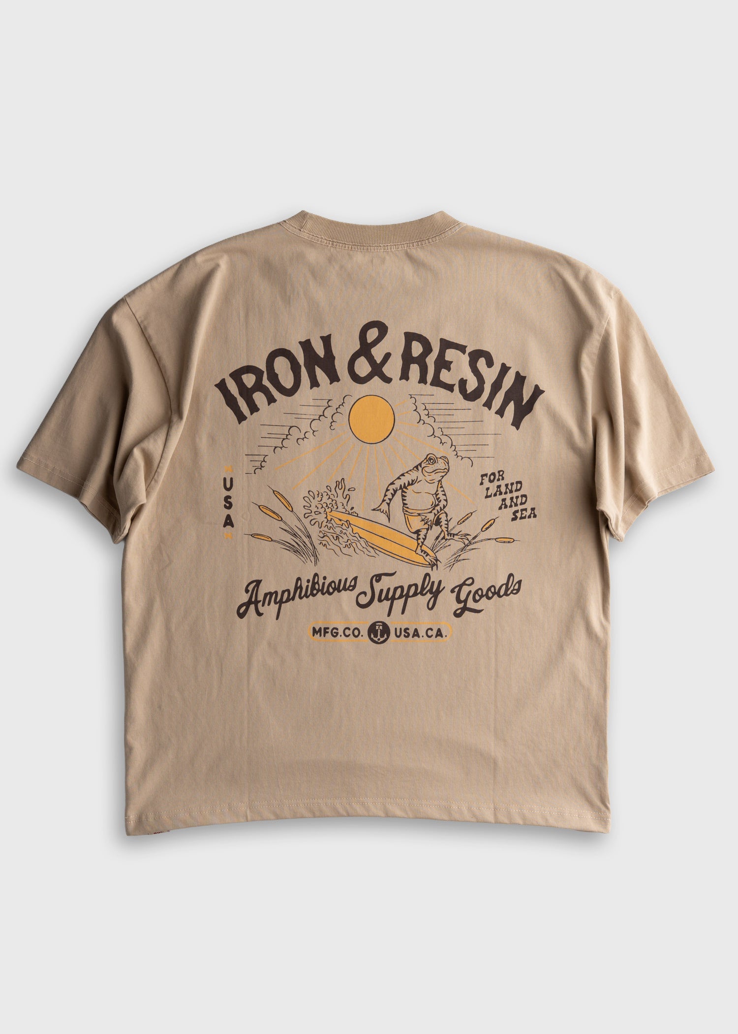 ALOUND Pocket Logo Tee ブラック Tシャツ 未使用 Amphibious Supply Goods Pocket Tee – Heavy Cotton Tee – Iron & Resin