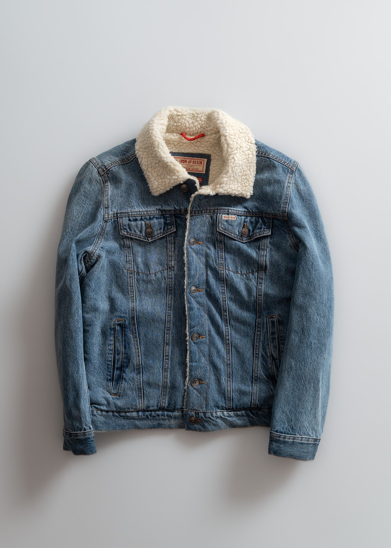 Denim Jacket Blue Sherpa Lined Blacksmith – Iron Resin