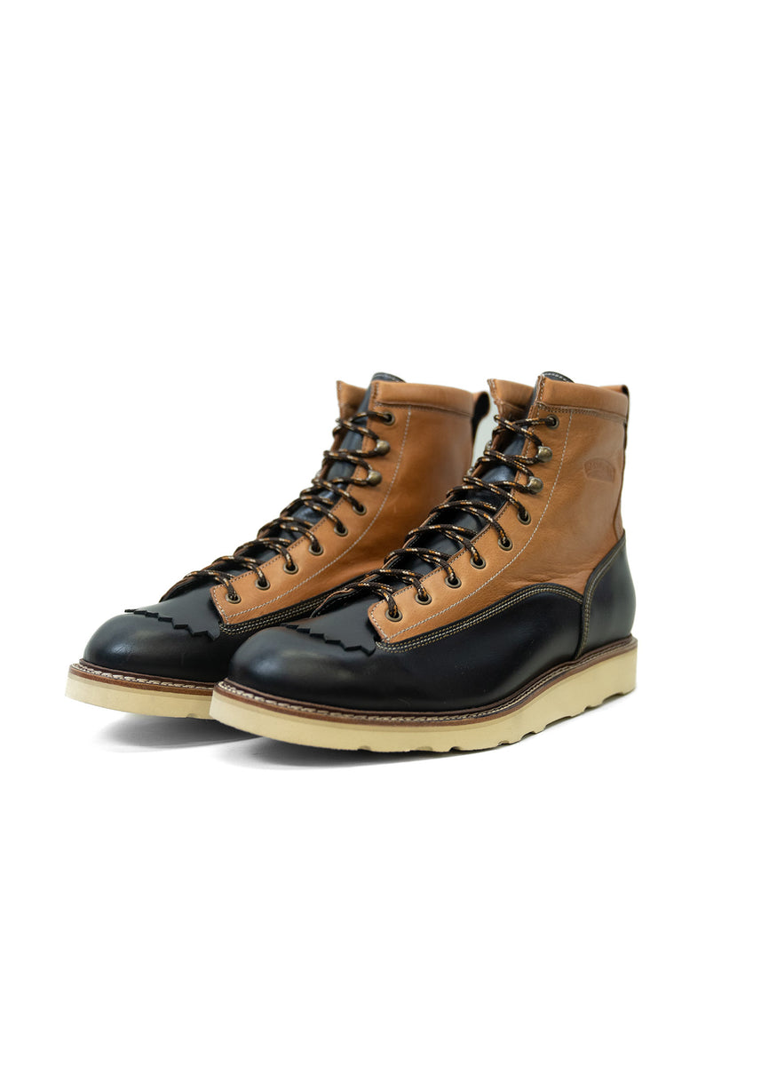 Sandmann Bozeman Boot in Black/Whiskey Cowhide – Iron & Resin