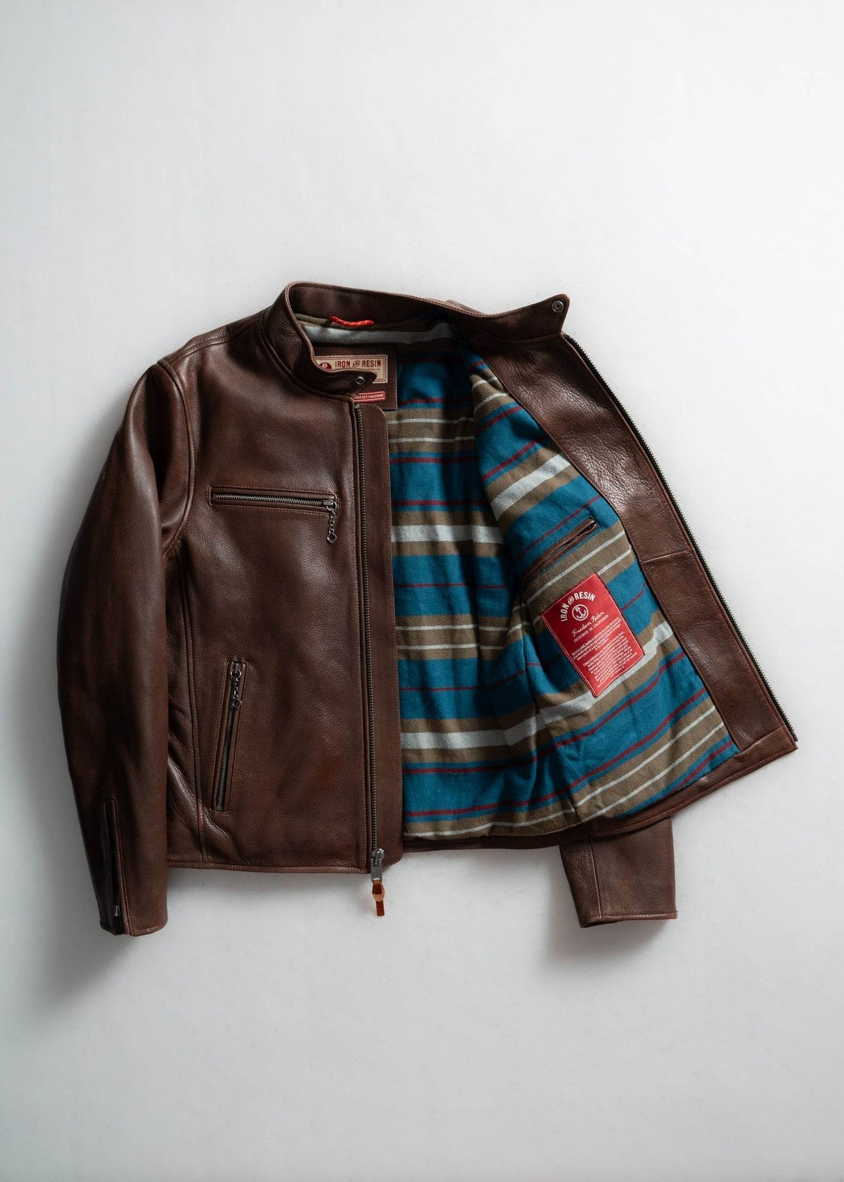 Bryce Cow Leather Jacket - Iron & Resin