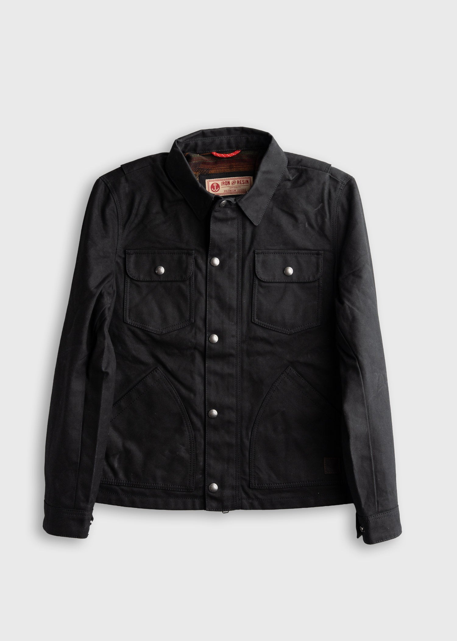 Cruiser Jacket – Raymond Waxed Canvas Motorcycle Jacket – Iron & Resin