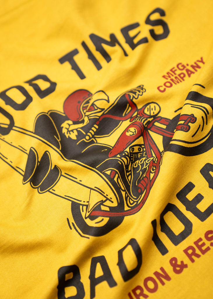 Good Times Bad Ideas Crewneck - Iron & Resin