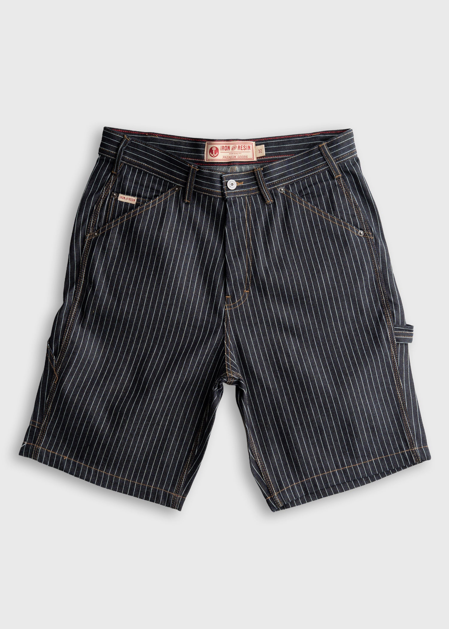 パンツ Cellar Door LENNY STRIPED SHORTS 46 Dennis Denim Striped Denim Shorts for Men – Iron & Resin