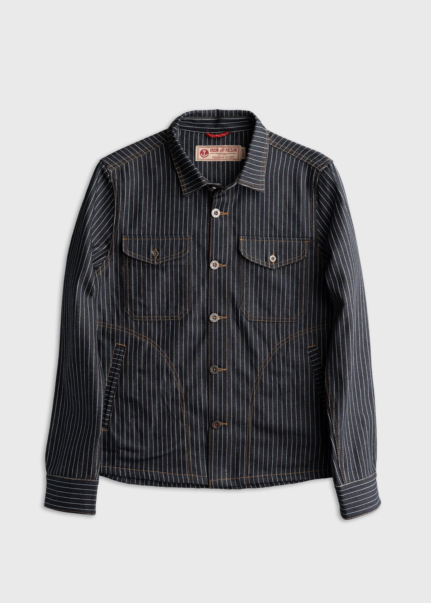Herringbone Fabric Shirt | Deadstock Overshirt – Iron & Resin