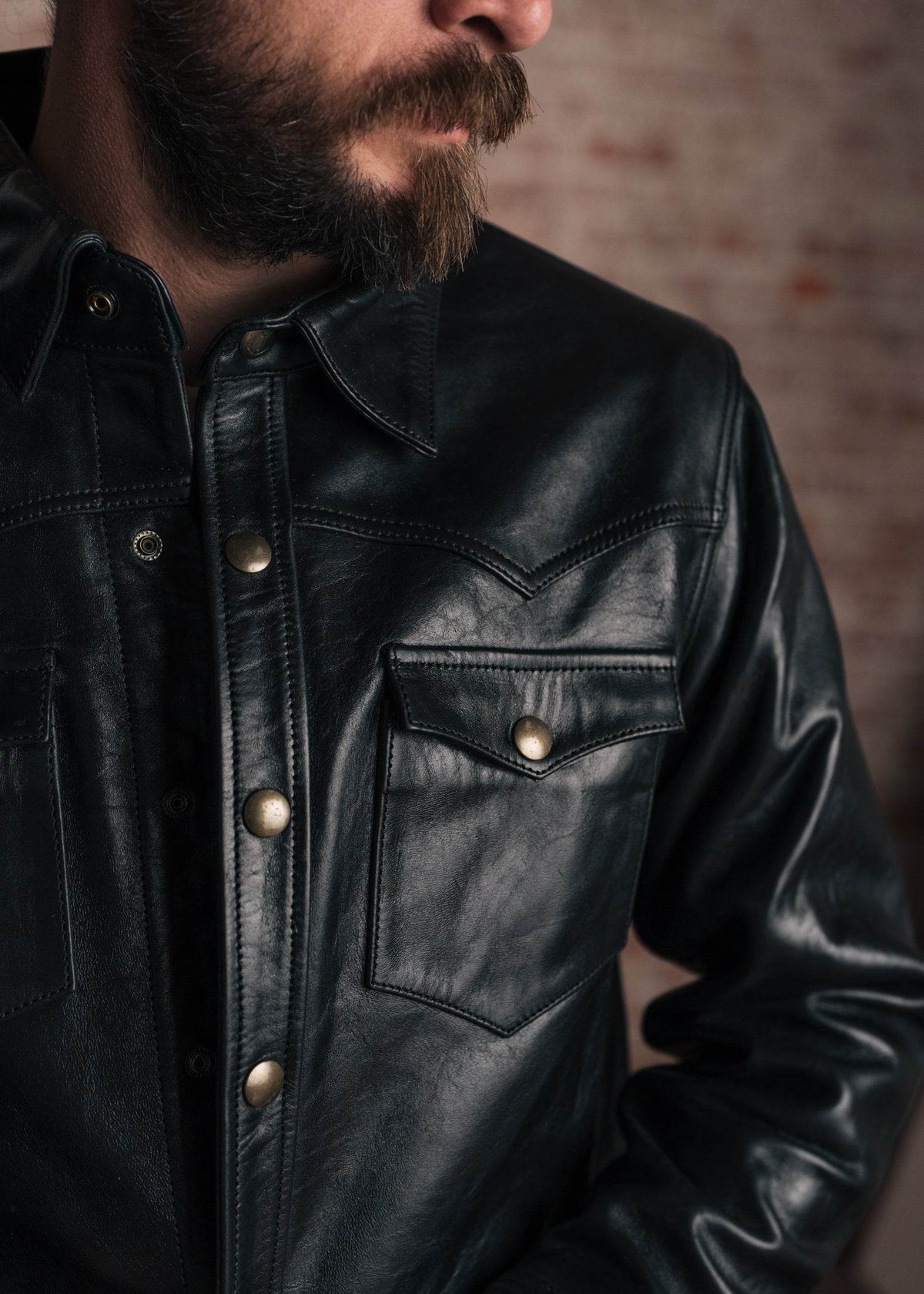 Fence Horse Hide Shirt - Iron & Resin