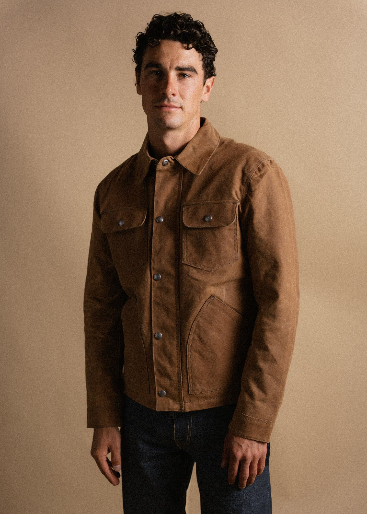 Cruiser Jacket – Raymond Waxed Canvas Motorcycle Jacket – Iron & Resin