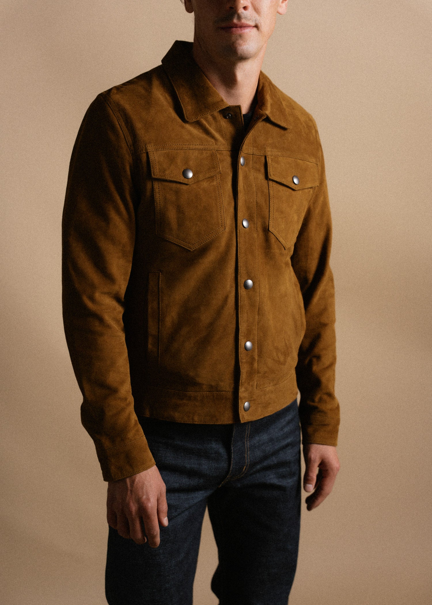 wagamama 別注 SH Goat Suede Fatigue Jacket Men Suede Jacket | Brown, Green & Black Styles – Iron & Resin
