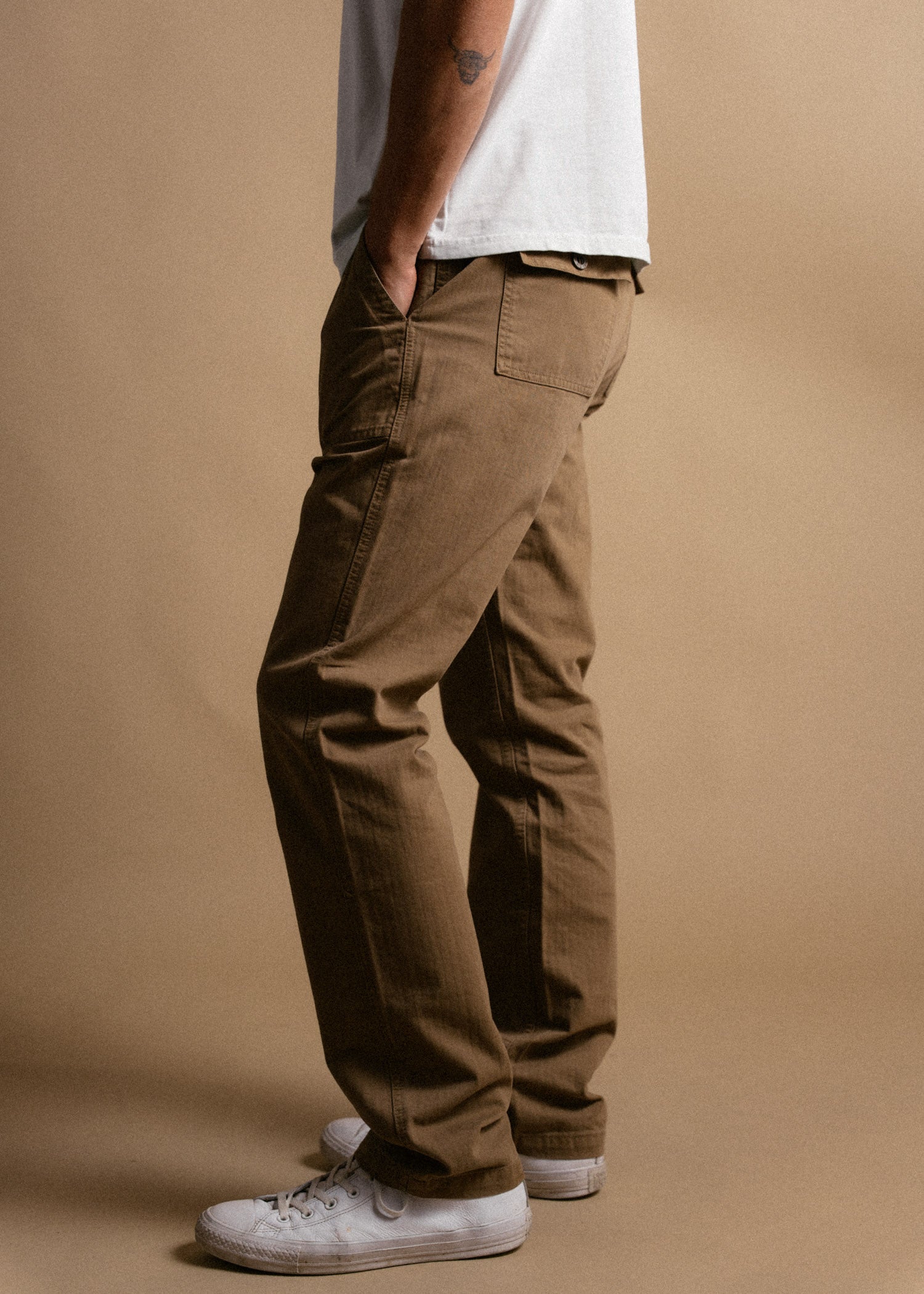 Herringbone Brigade Pant | Army