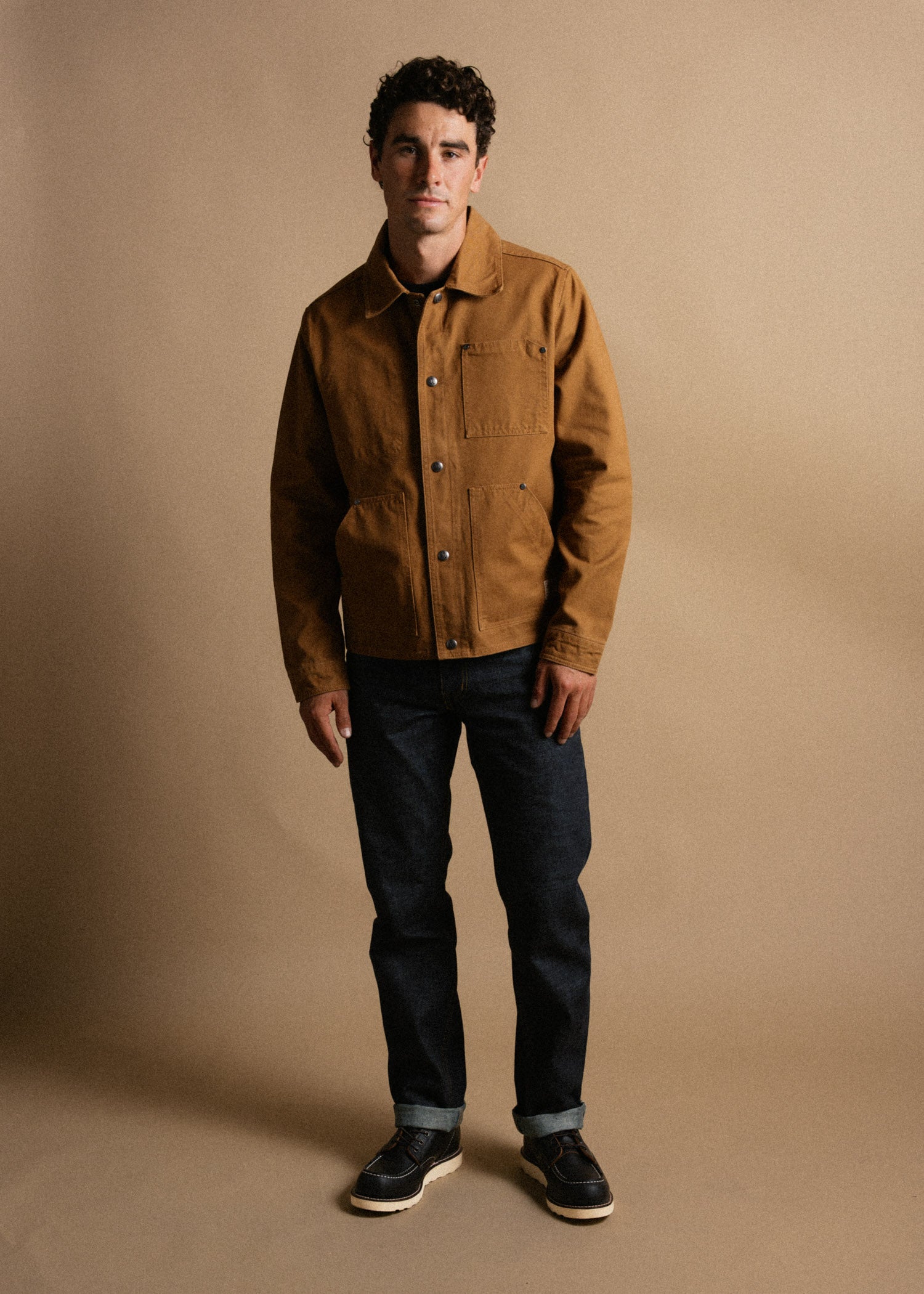 りんご●MINI JACKET DOCKING SHIRTS茶 Cotton Duck Canvas Jacket | Fenceline Shirt Jacket – Iron & Resin
