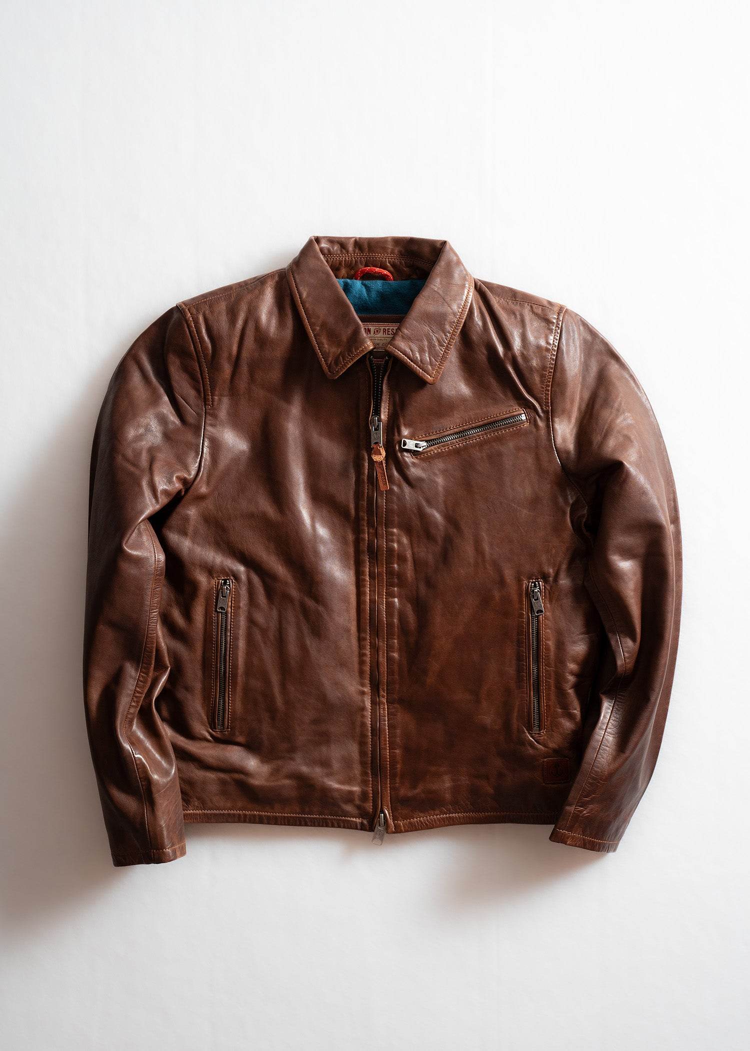 Iron & Resin Gambler Cow Leather Jacket
