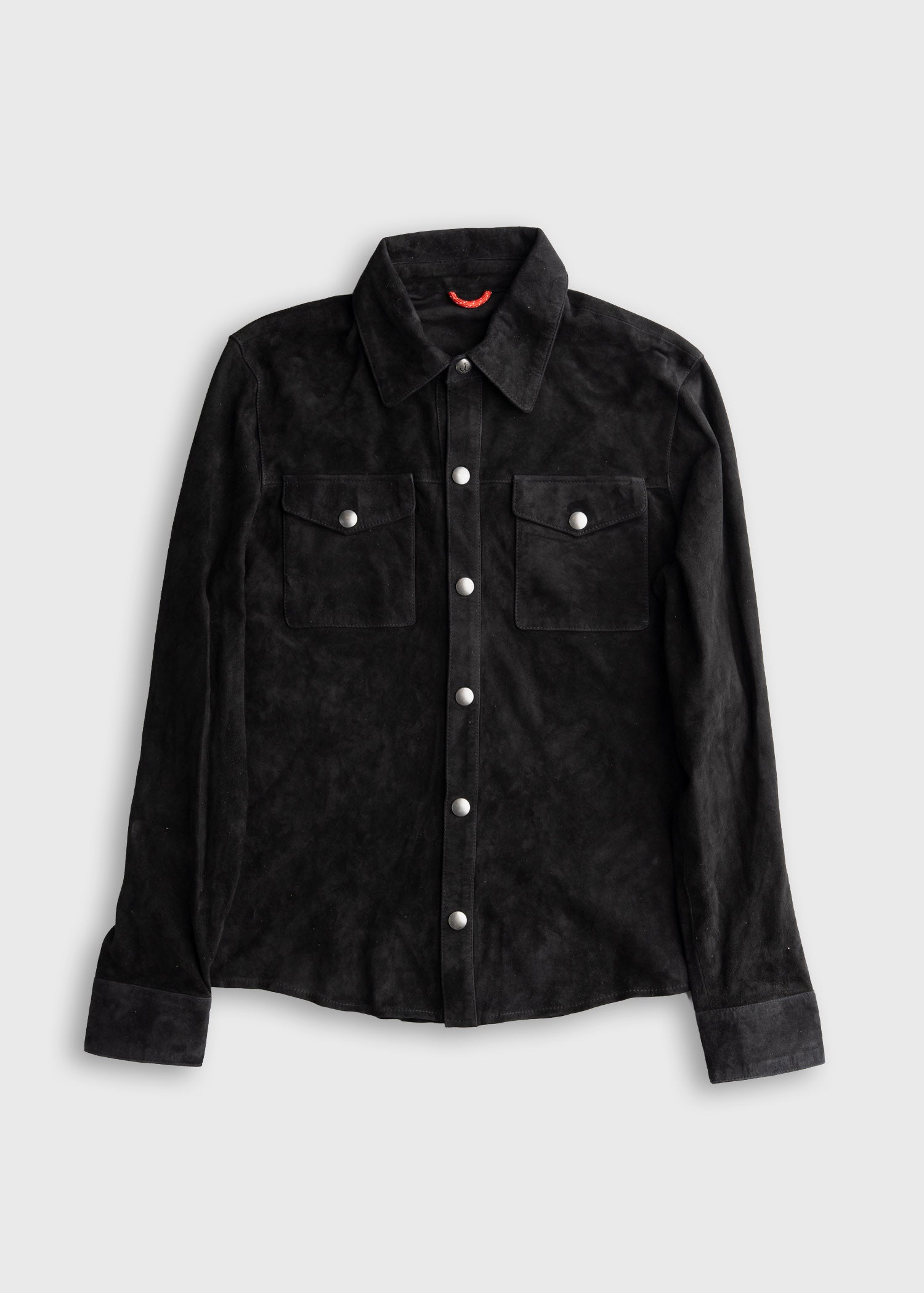 Suede Shirt Jacket Mens Goat Leather Snap Front – Iron & Resin