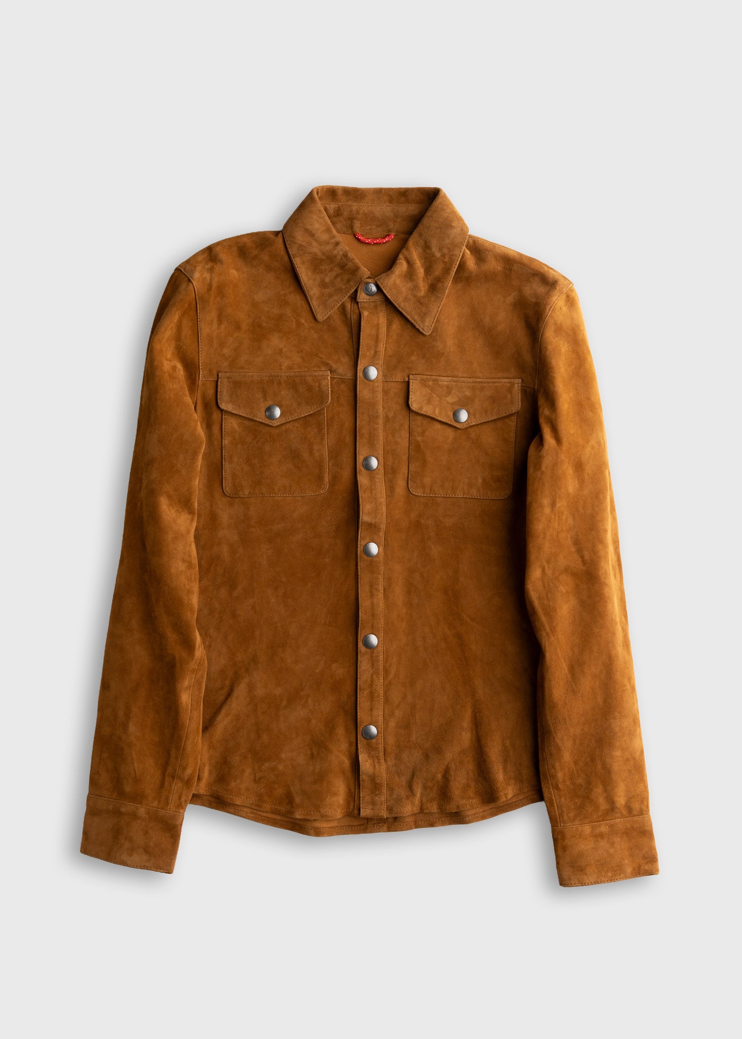 Suede Shirt Jacket Mens Goat Leather Snap Front – Iron & Resin