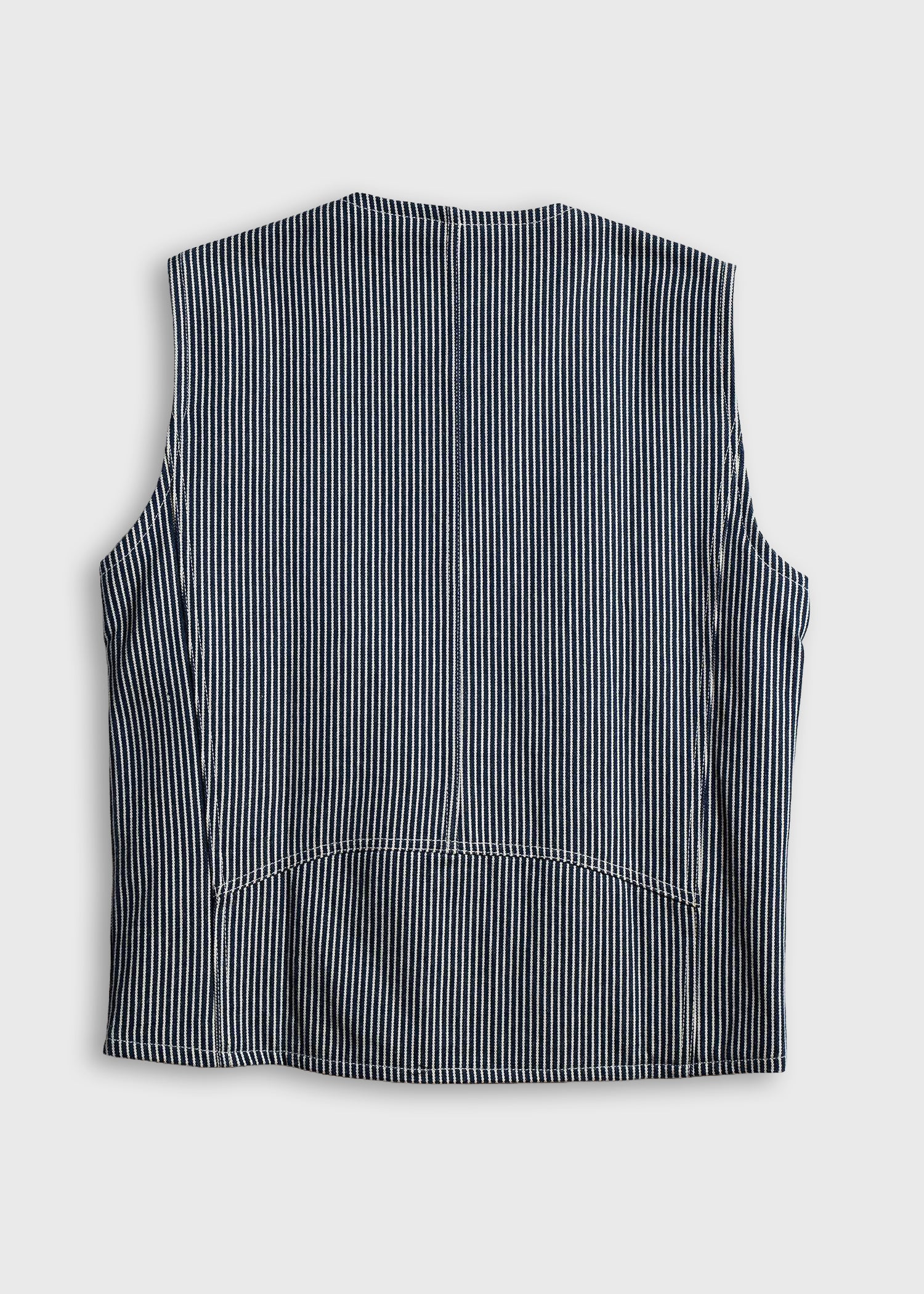 トップス ~50s French Black Chambray stripe Vest Highland Vest | Hickory Stripe Vest – Iron & Resin