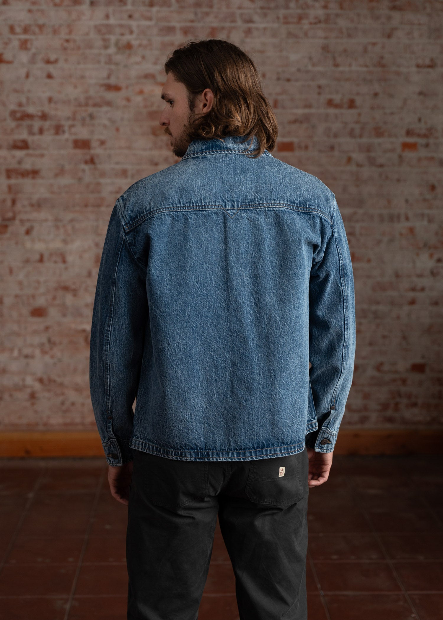 Kettle Jacket | Blue Chore Coat in Cotton Denim Iron & Resin Kettle Jacket | Blue Chore Coat in Cotton Denim Iron & Resin
