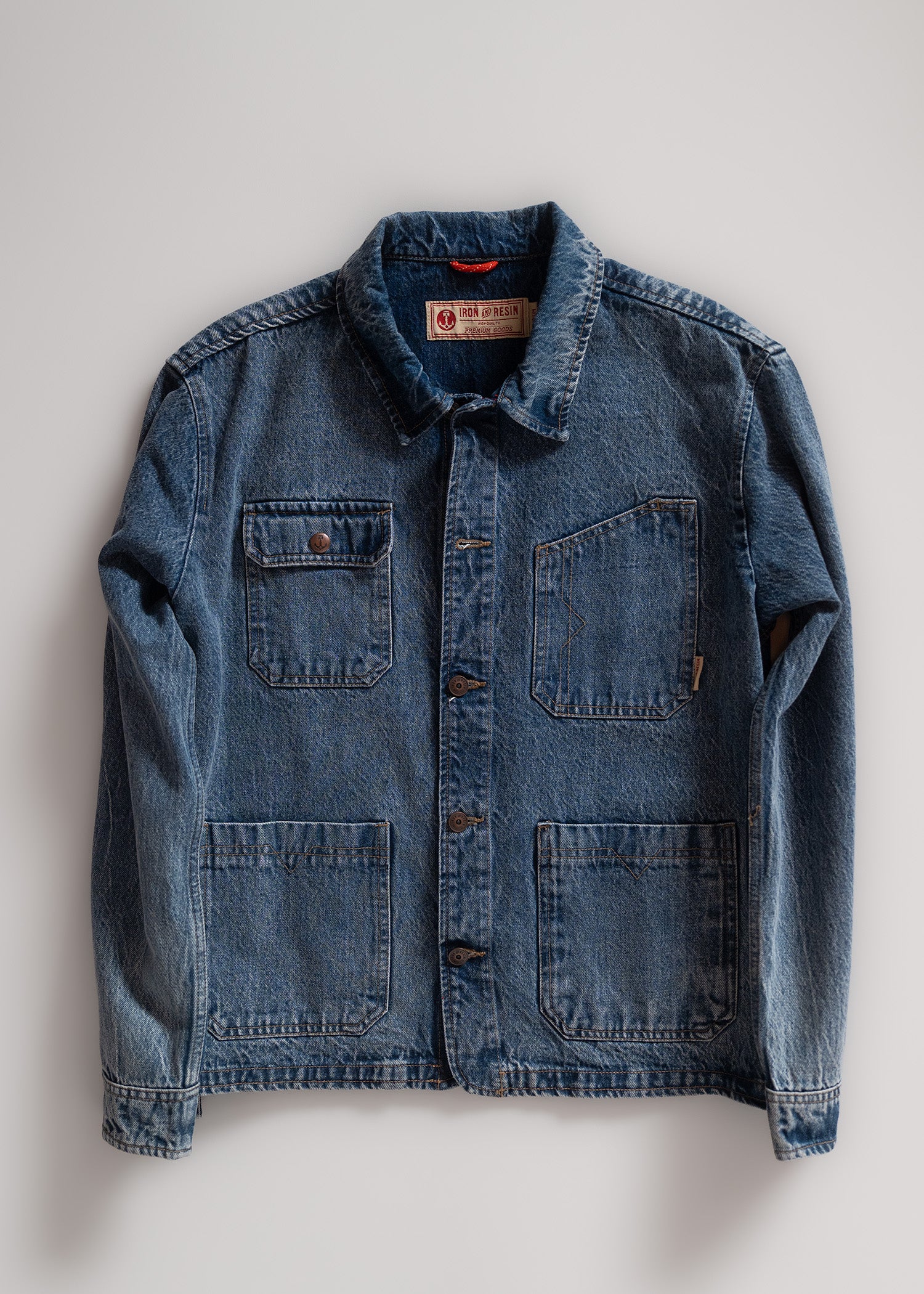 IRON&RESIN アイアン&レジン FLETCHER CARDIGAN S Iron and Resin Fletcher Denim Handmade in the USA NWT Long Sleeve