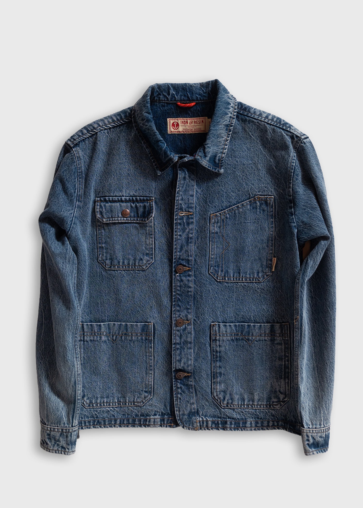 Gジャン+デニムジャケット CARNE BOLLENTE GAME OF BONES JACKET Kettle Jacket | Blue Chore Coat in Cotton Denim – Iron & Resin