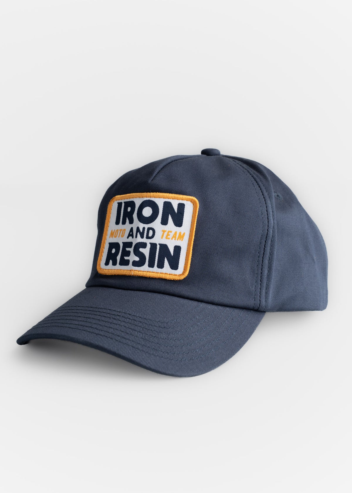 Men’s cotton twill hat with custom embroidered patch and adjustable strap, classic workwear cap with durable construction