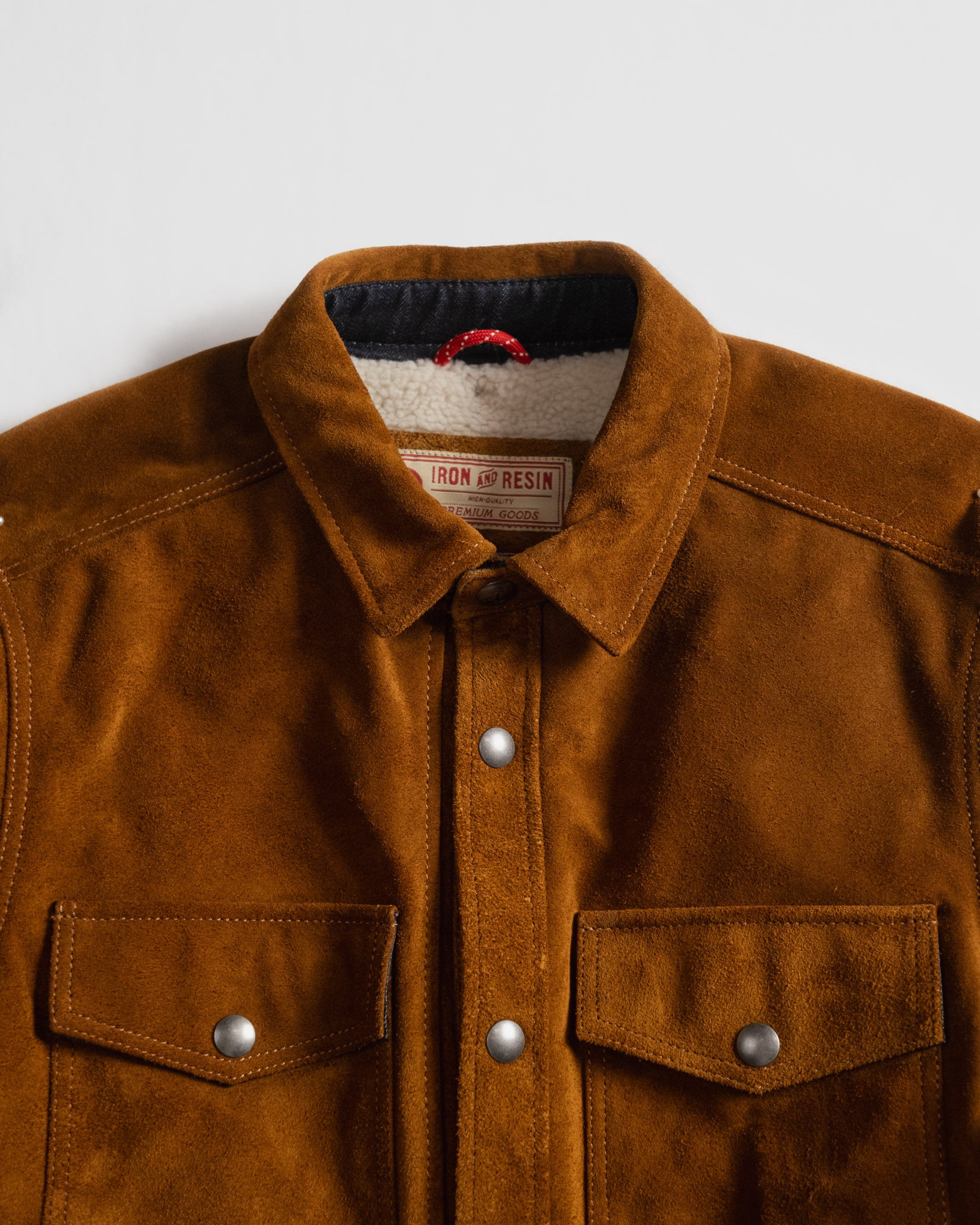 Peak Overshirt Leather – Iron & Resin