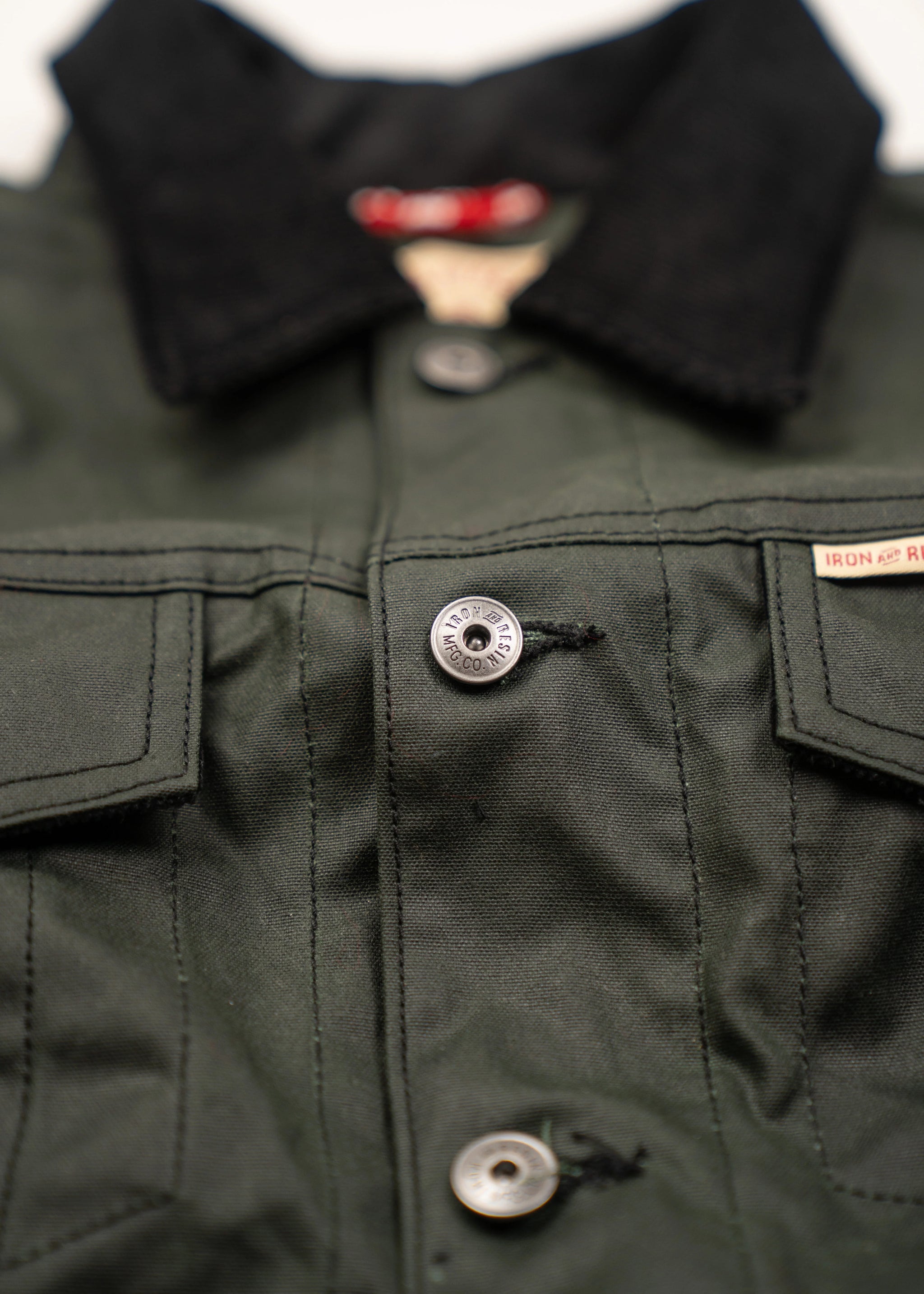 Racing Green Jacket | Waxed Canvas with Corduroy Collar – Iron & Resin Racing Green Jacket | Waxed Canvas with Corduroy Collar – Iron & Resin