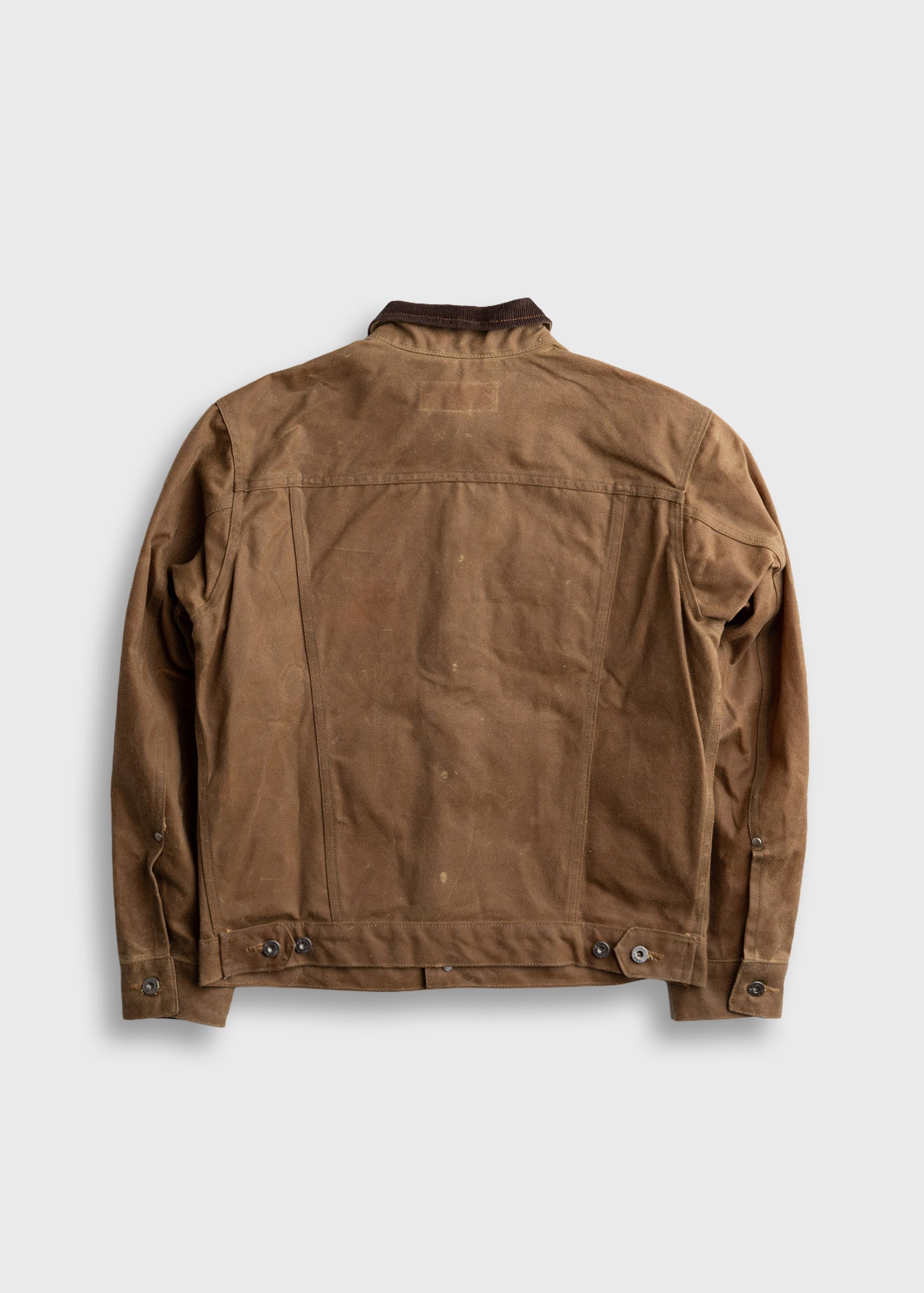 trucker work jacket tobacco field The Ryder in Chipped Canvas - XXL - 46 have addition to your wardrobe for its durability Huckberry Women's Flannel-Lined Waxed Trucker