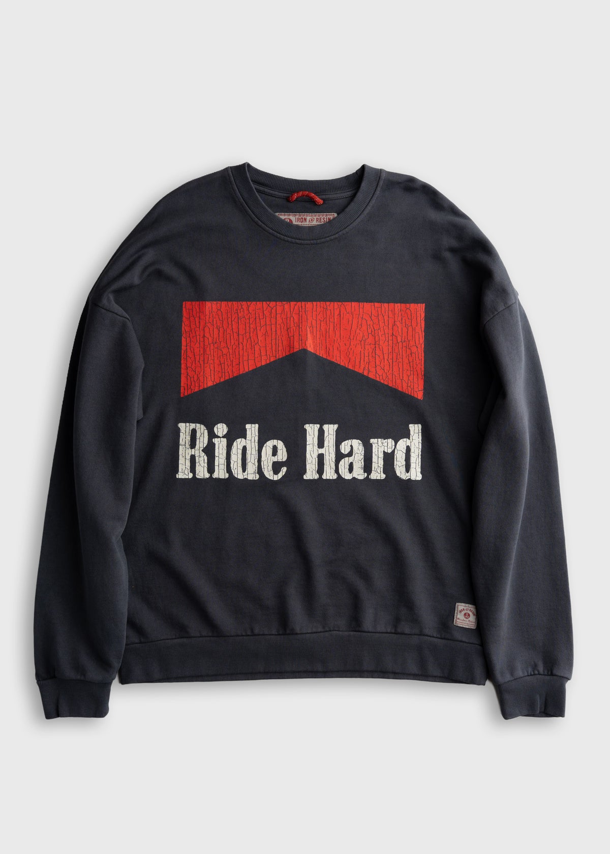 Men’s French terry crewneck sweatshirt with garment dyed finish, ribbed collar cuffs and waistband, soft cotton pullover with classic fit