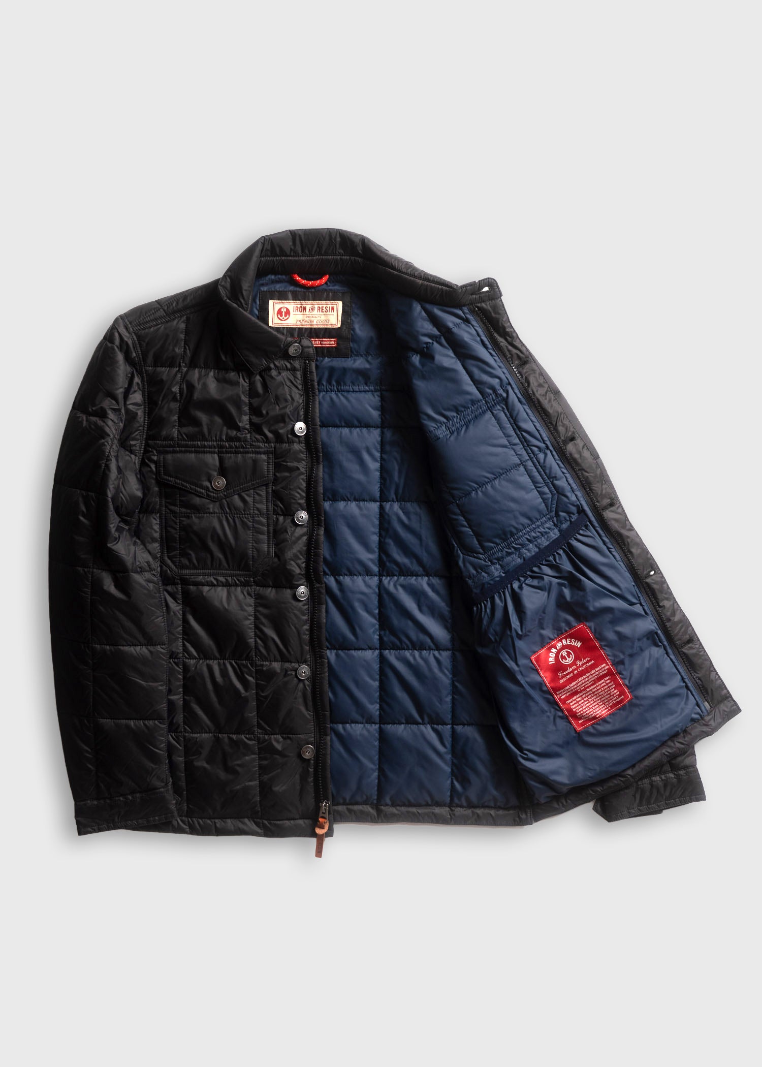 521002 IRON AND RESIN ブランケット ジップ ジャケット S Quilted Jacket Men | Rogue Jacket – Iron & Resin