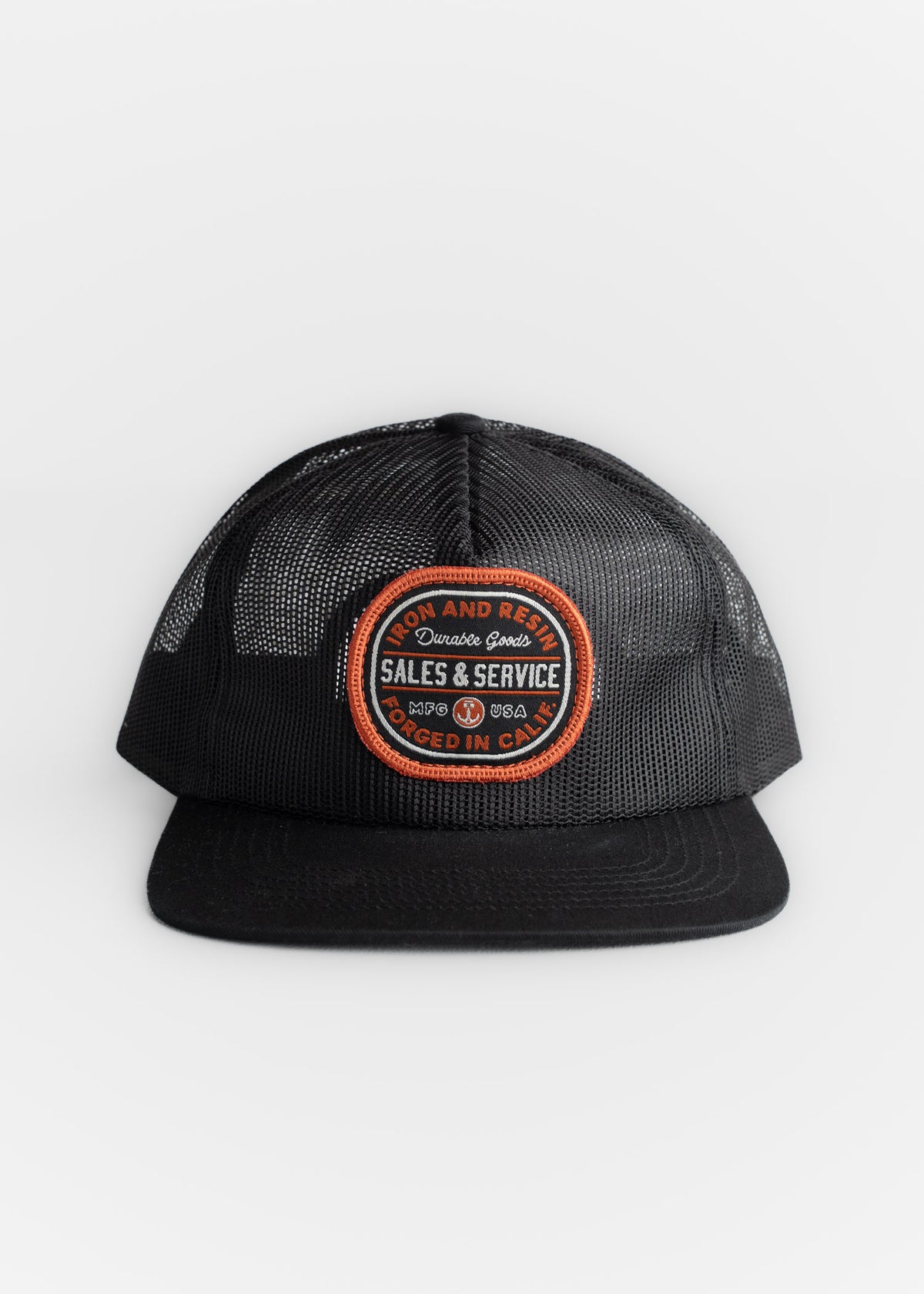 Men’s polyester mesh hat with custom patch and adjustable strap, breathable cap with lightweight construction and everyday style