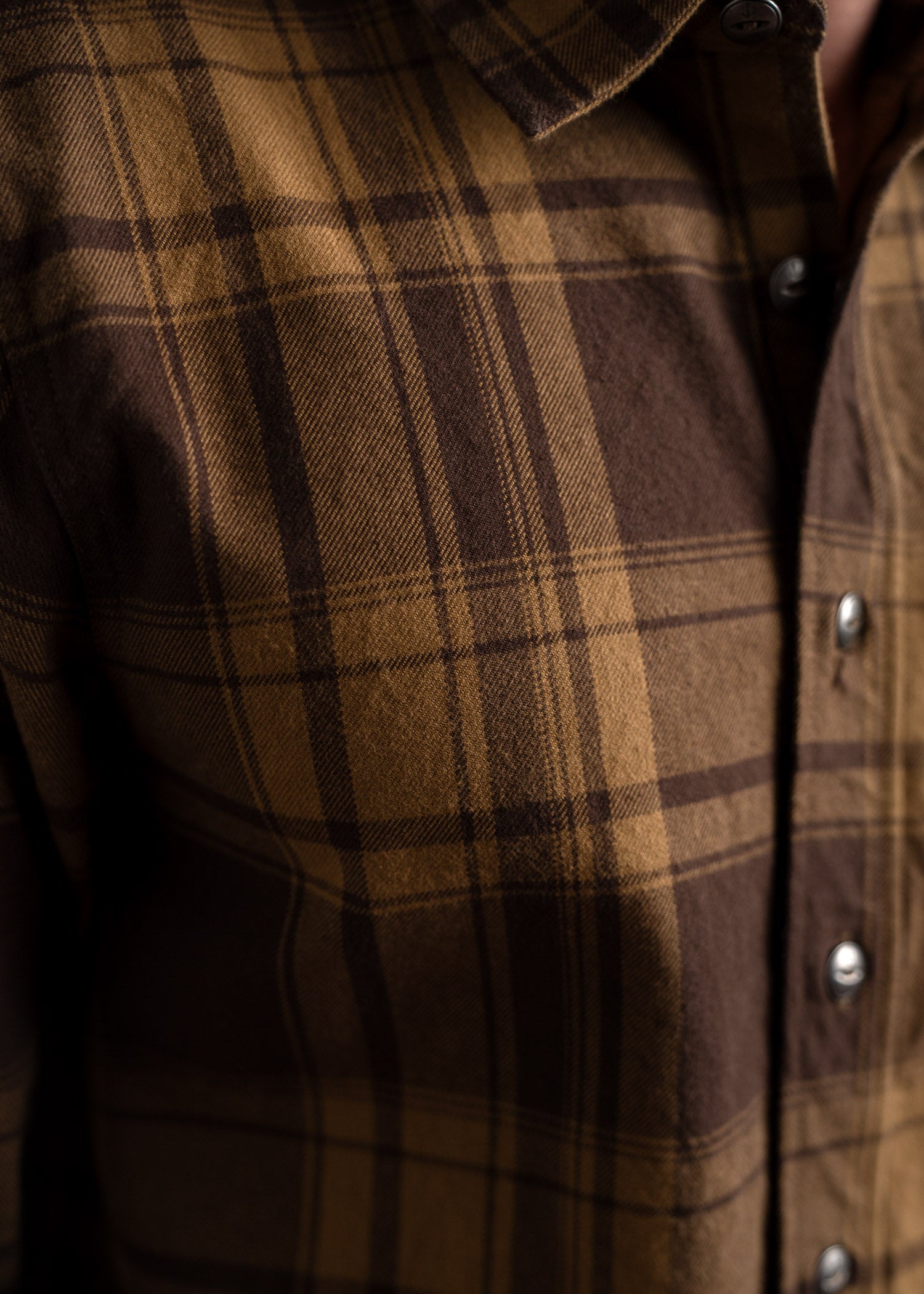 brown plaid dress shirt ERL Mini Plaid Shirt Dark Brown Talla L