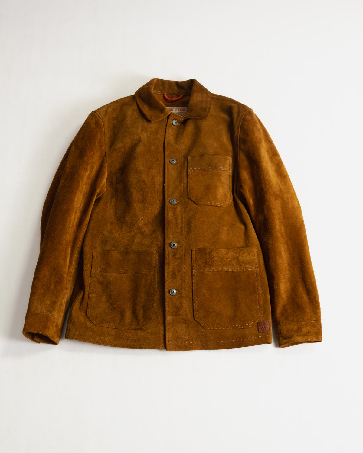 Warren Buffalo Leather Jacket | Roughout Chore Coat – Iron & Resin