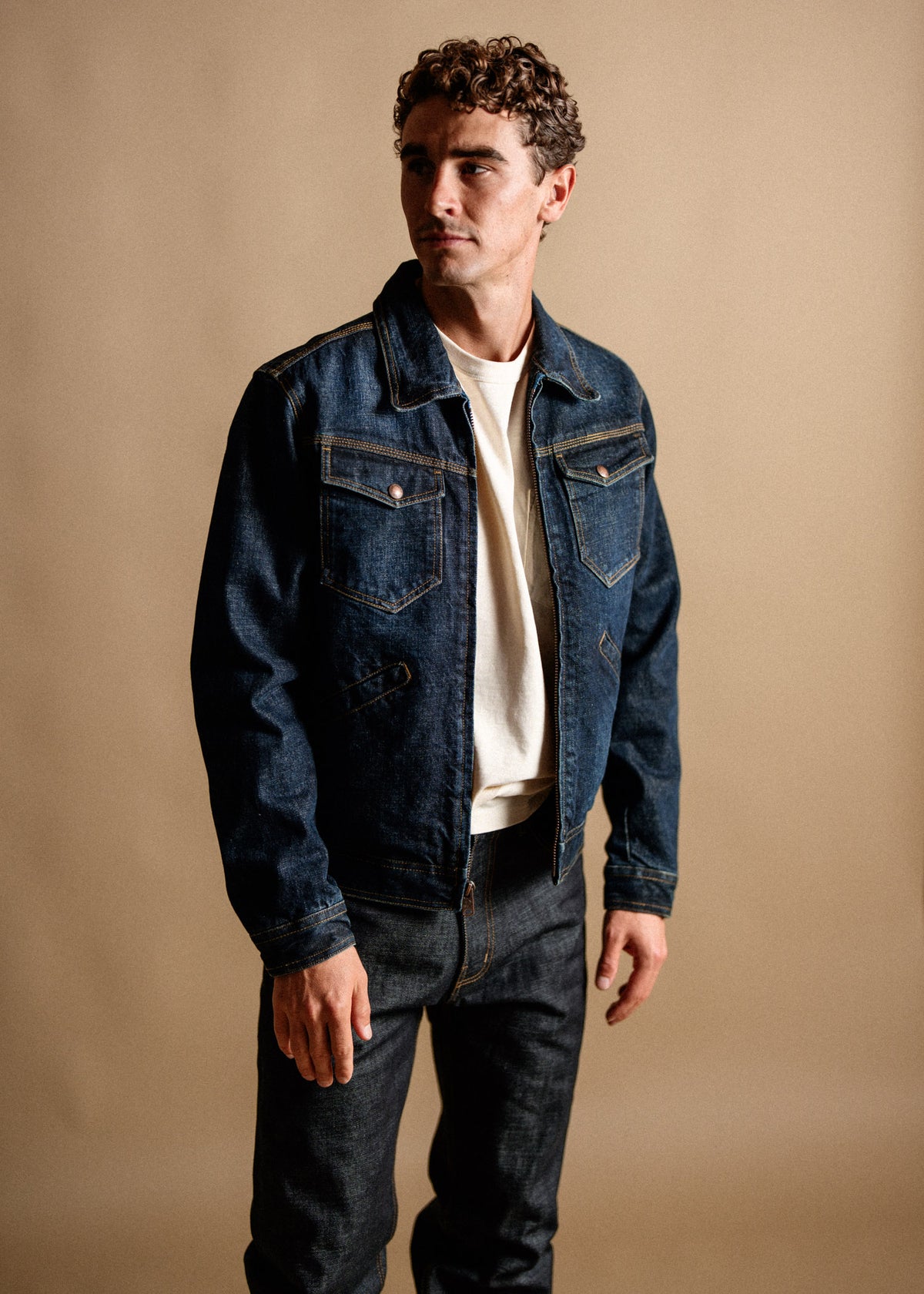 jentlouis Resin Coated Denim Jacket S Denim デニム S