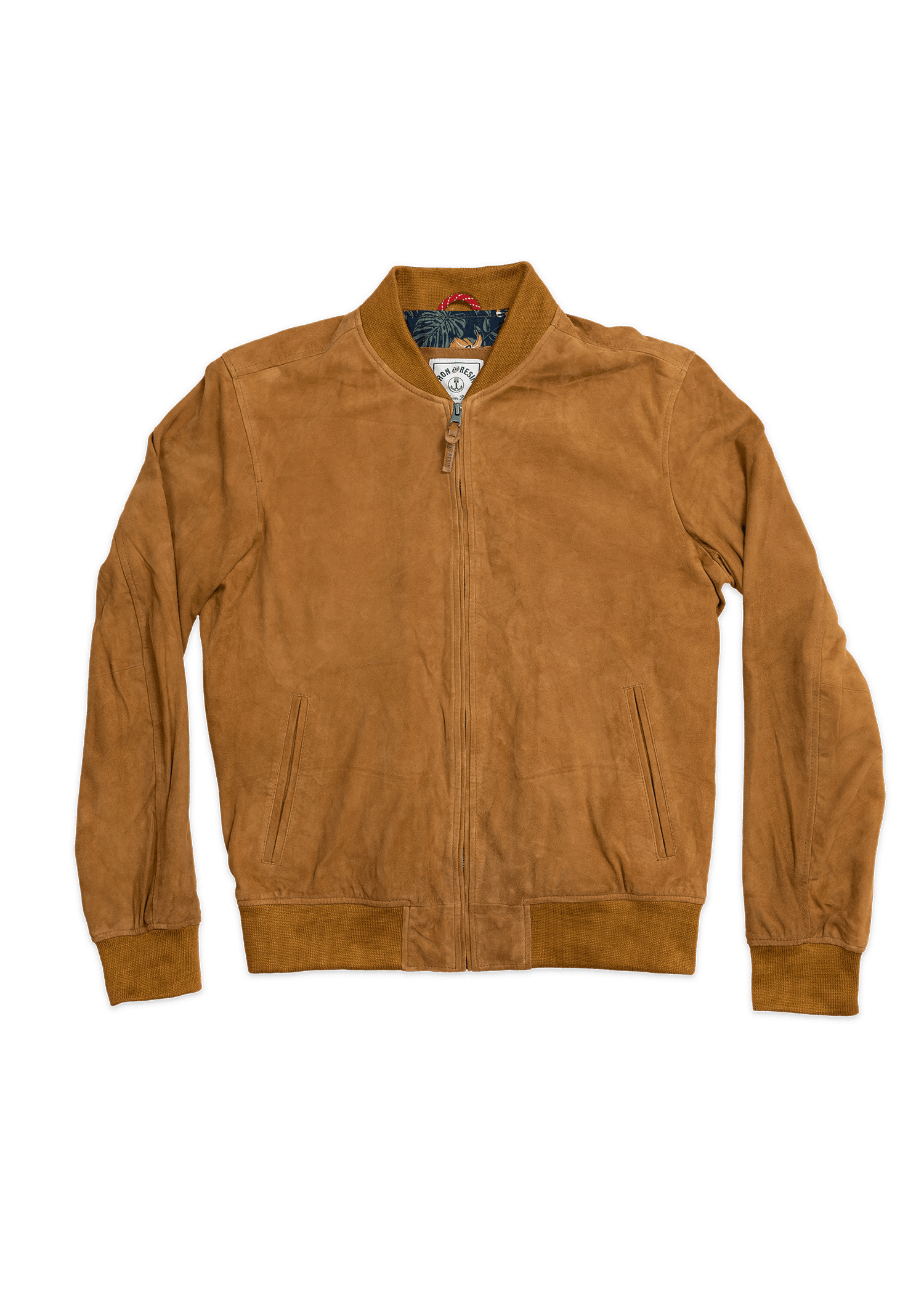 Goat Suede Bomber Jacket – Iron & Resin Goat Suede Bomber Jacket – Iron & Resin