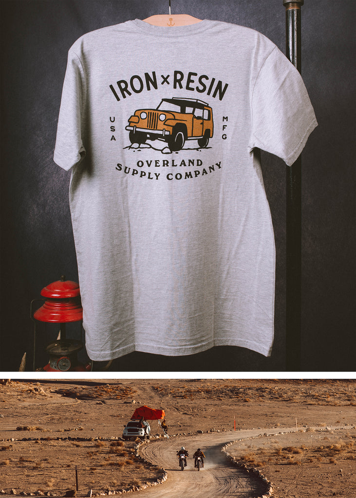 Iron & Resin Convoy Tee Back Graphic in Heather Grey