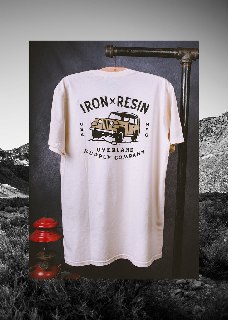 Iron & Resin Convoy Tee in Natural Back Graphic