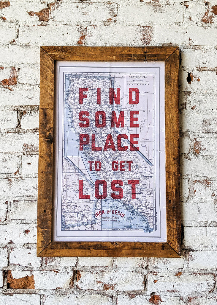 Iron & Resin - Get Lost Poster - Hand Printed Poster