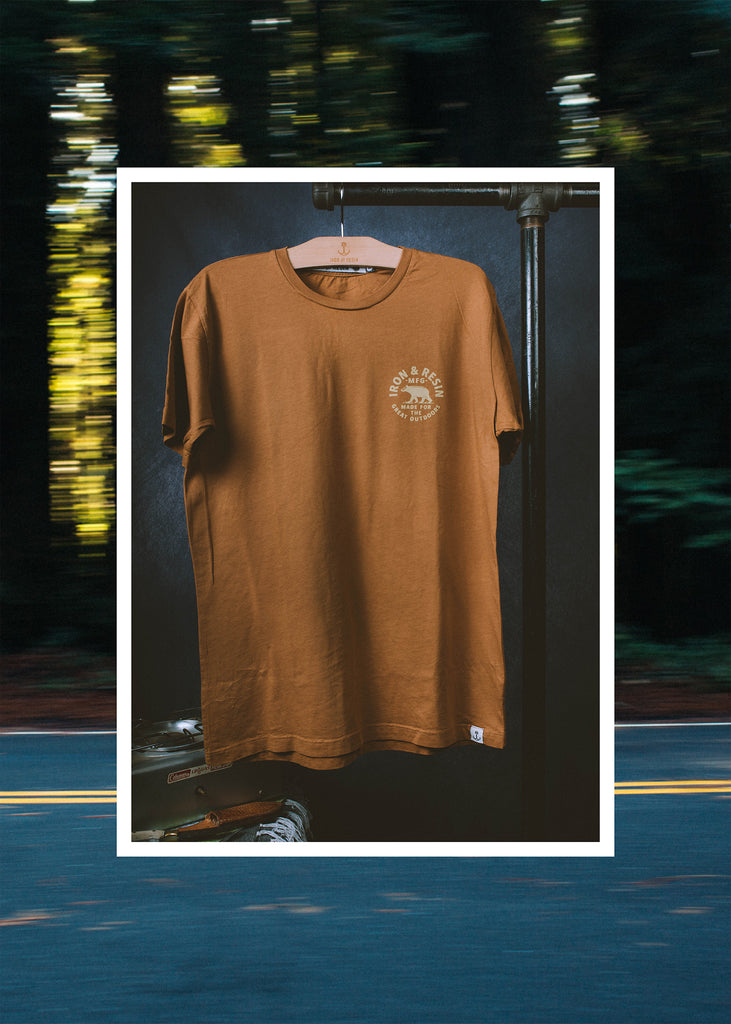 Iron & Resin Great Outdoors Tee in Brown