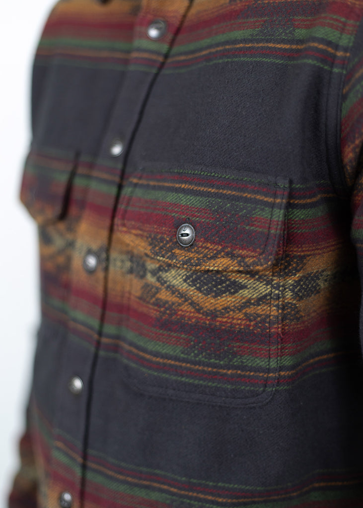 Iron & Resin Klamath Flannel Shirt - Jacquard Flannel Pocket and Hardware Details