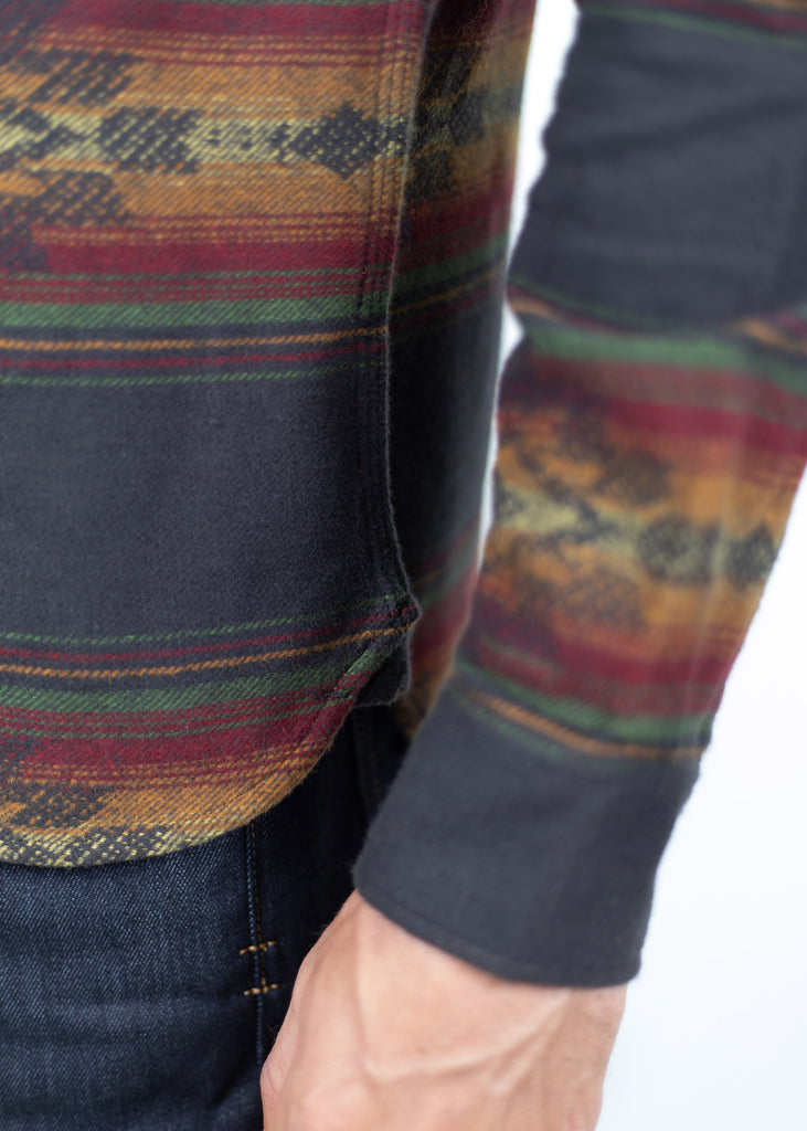 Iron & Resin Klamath Flannel Shirt - Jacquard Flannel Side Seam Details