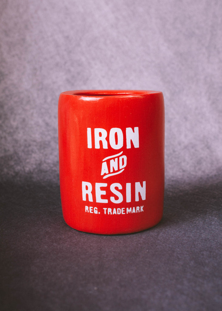 Iron & Resin Kool Can Drink Cozy in Red