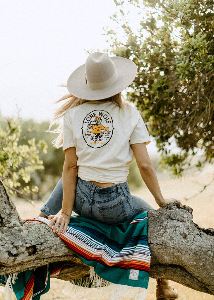 Iron & Resin - Lone Wolf Pocket Tee in Natural