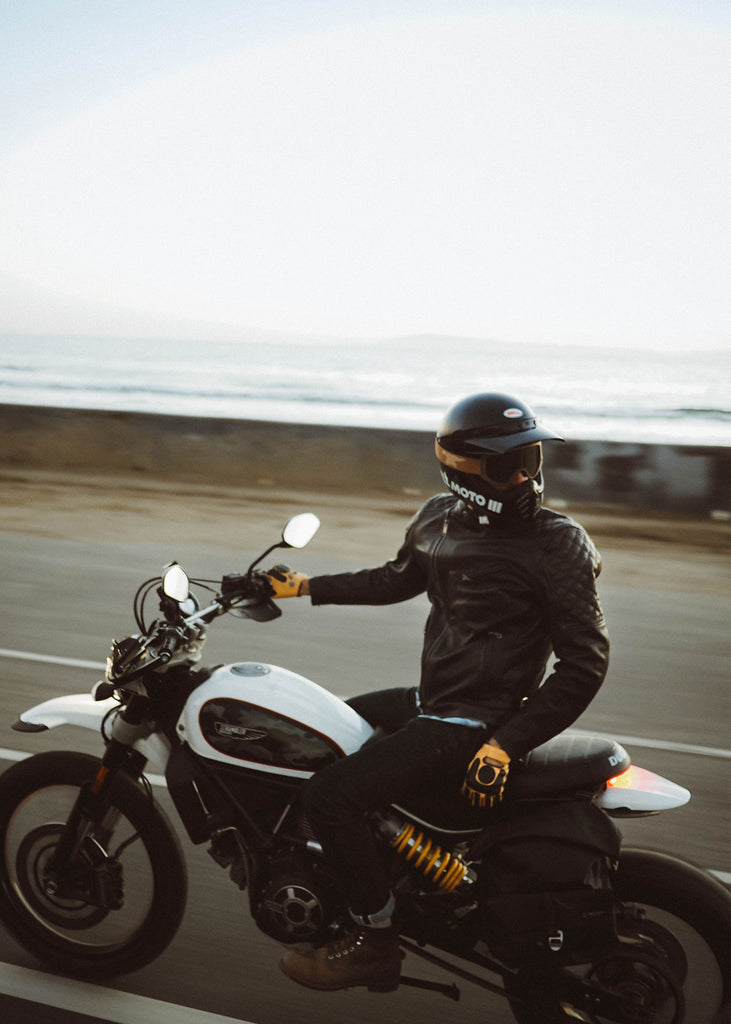 Iron & Resin Truckston Moto Jacket in Black Leather Men's Riding Jacket